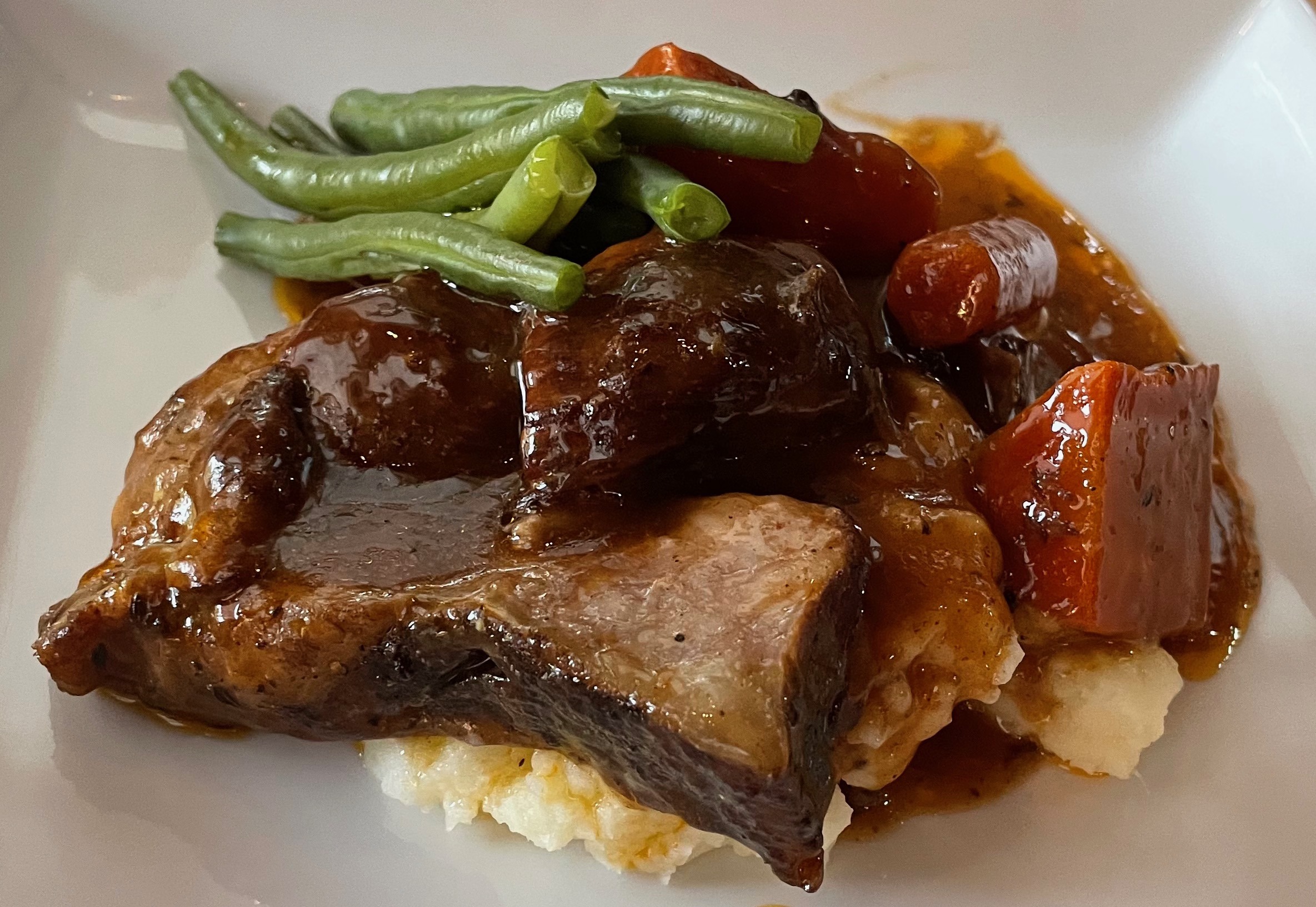 Slow-Cooked Beef Short Ribs with Carrots and Potatoes
