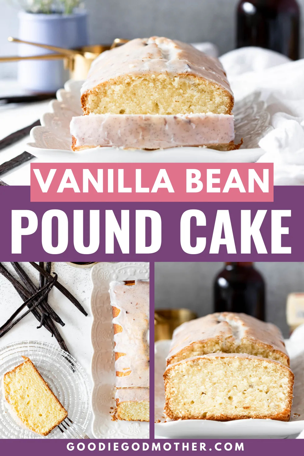 Vanilla Bean Pound Cake with Almond Crumb Topping