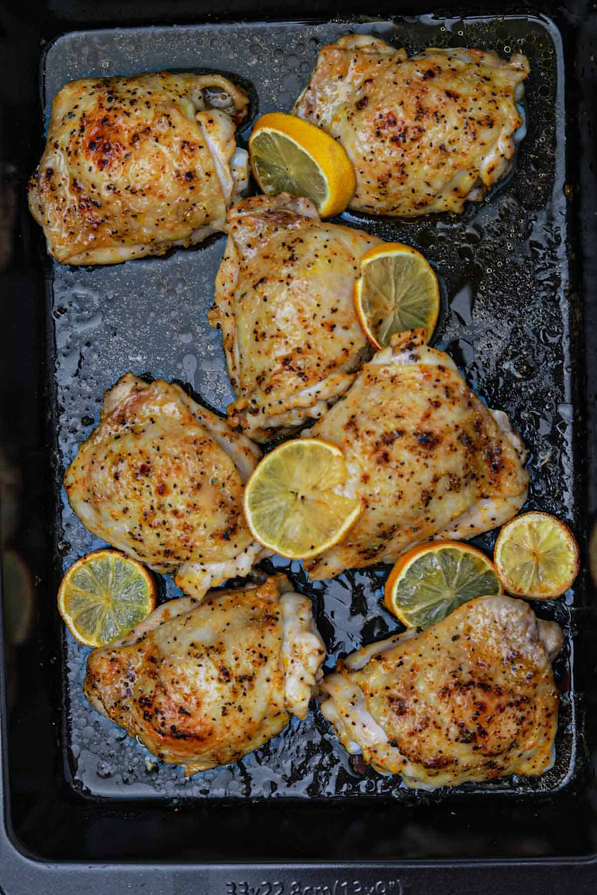 Oven-Baked Chicken Thighs with Lemon