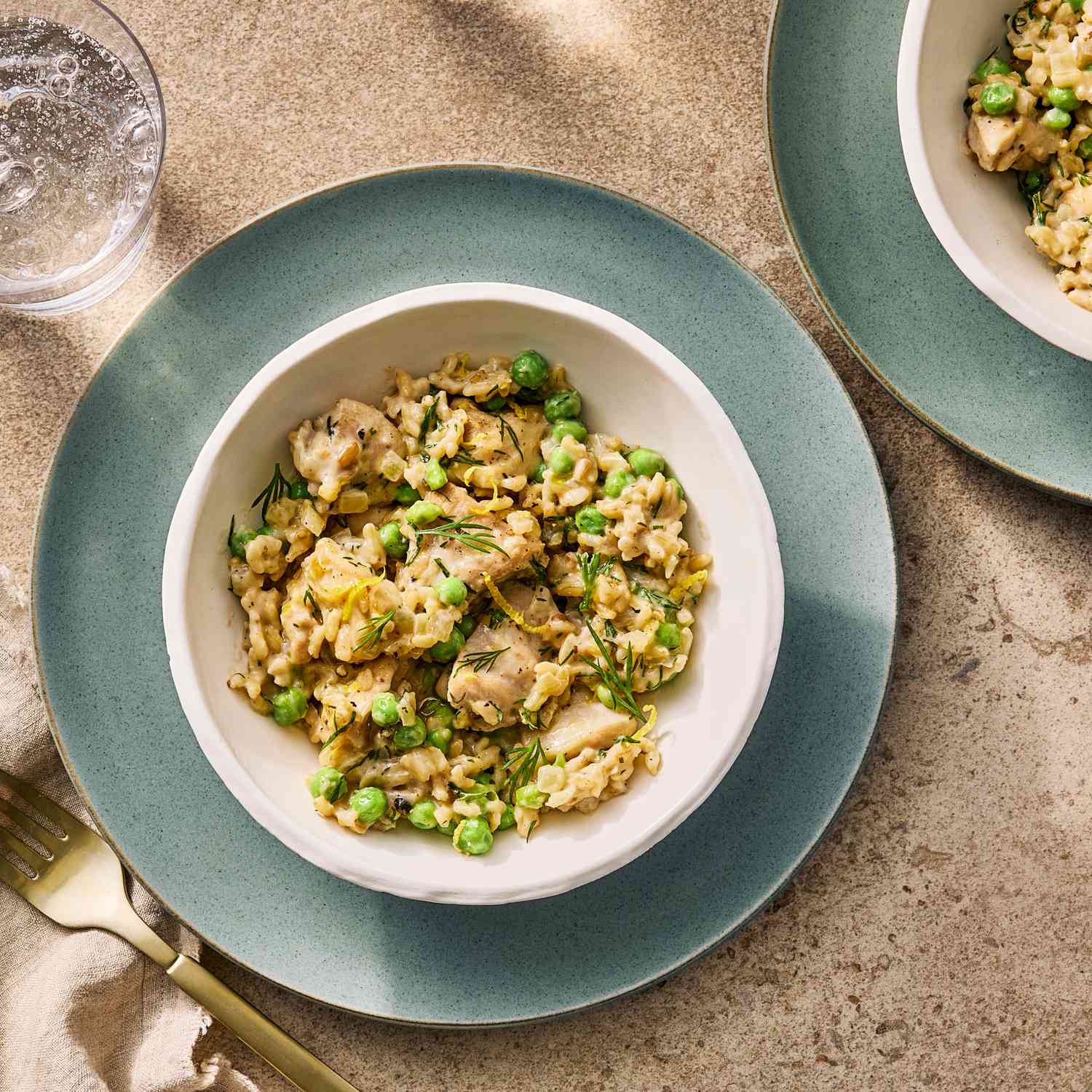 Herb-Crusted Chicken with Dill Rice