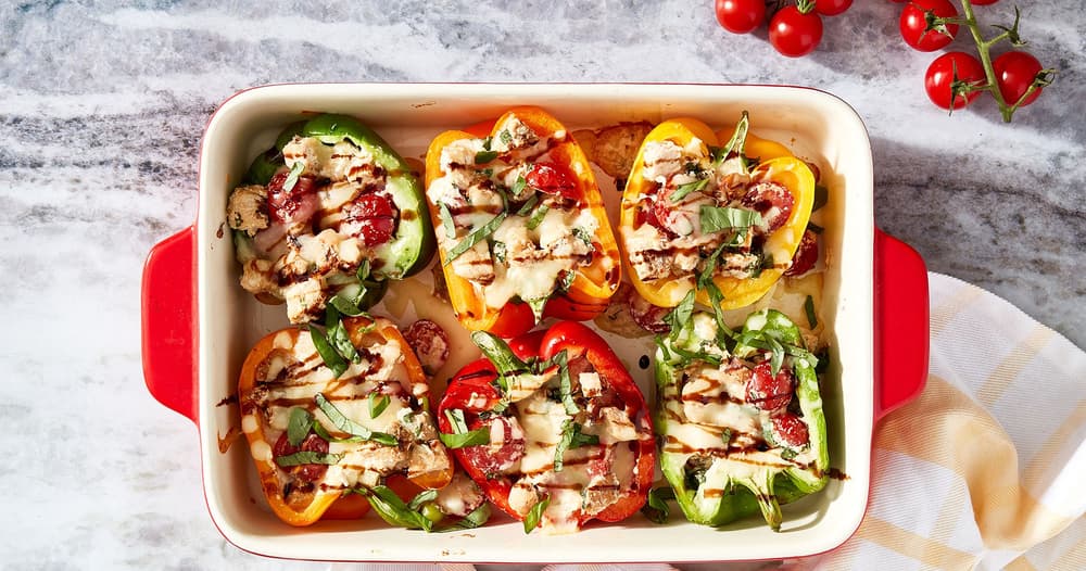 Sun-Drenched Caprese Stuffed Peppers