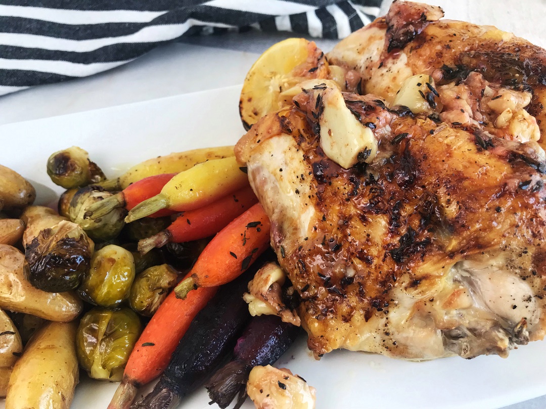 Lemon-Garlic Chicken and Vegetable Sheet Pan Dinner