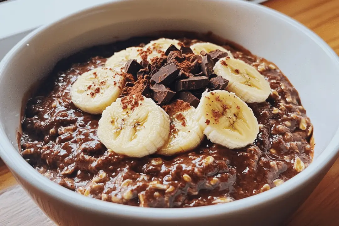 Vanilla-Infused Chocolate Banana Oatmeal