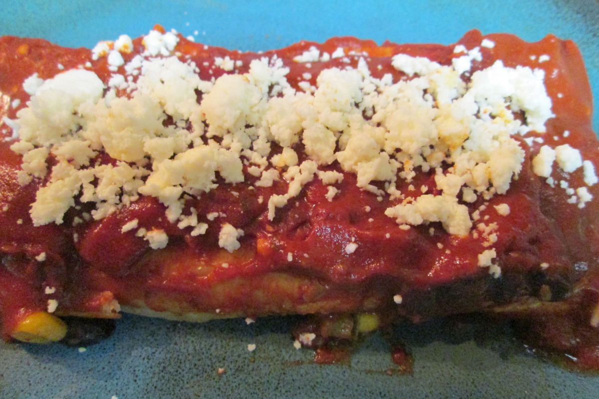 Mexican-Style Black Bean and Corn Enchiladas