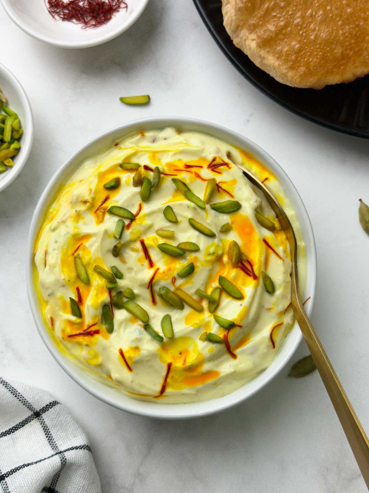 Strained Yogurt Shrikhand with Cardamom