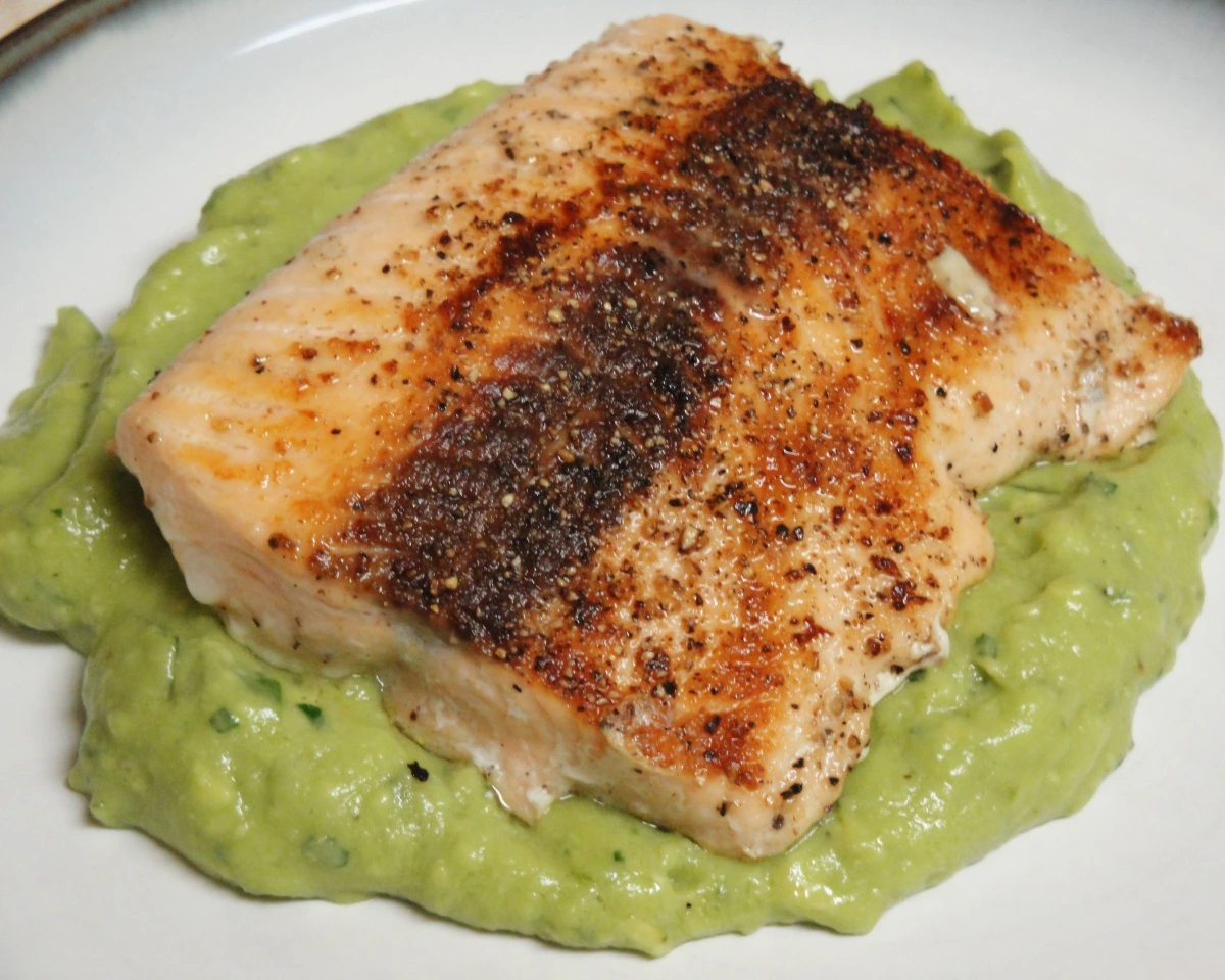 Pan-Seared Salmon with Citrus-Infused Avocado