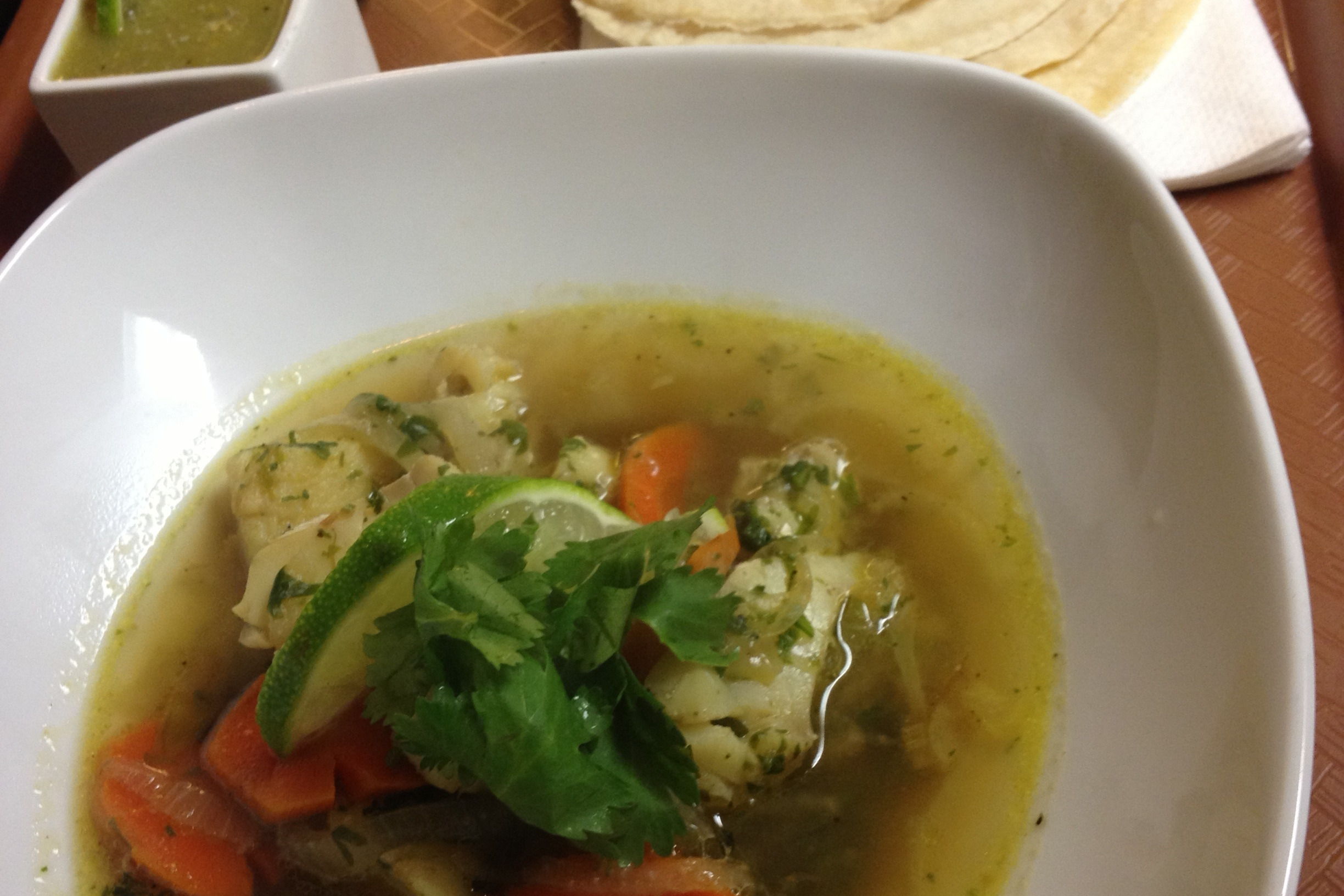 Fish Soup with Potatoes and Peas