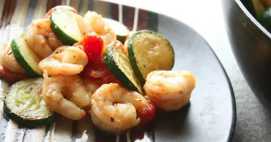 One-Pan Sautéed Shrimp with Zucchini and Cherry Tomatoes