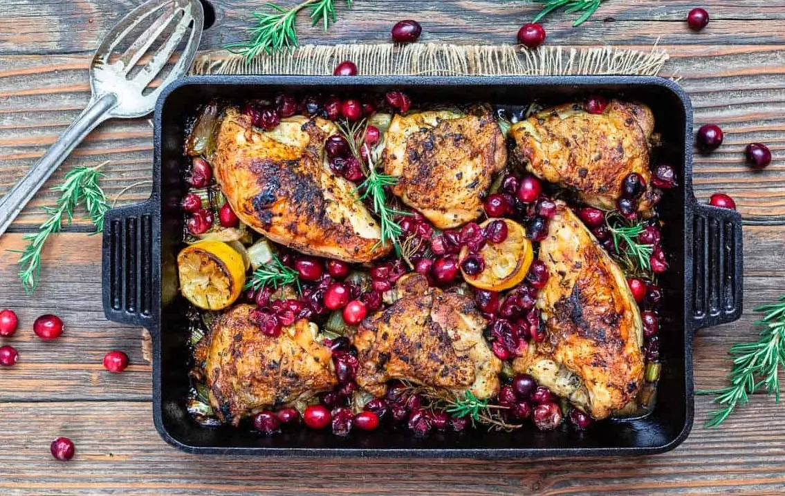 Maple-Glazed Wild Rice and Cranberry Stuffed Chicken