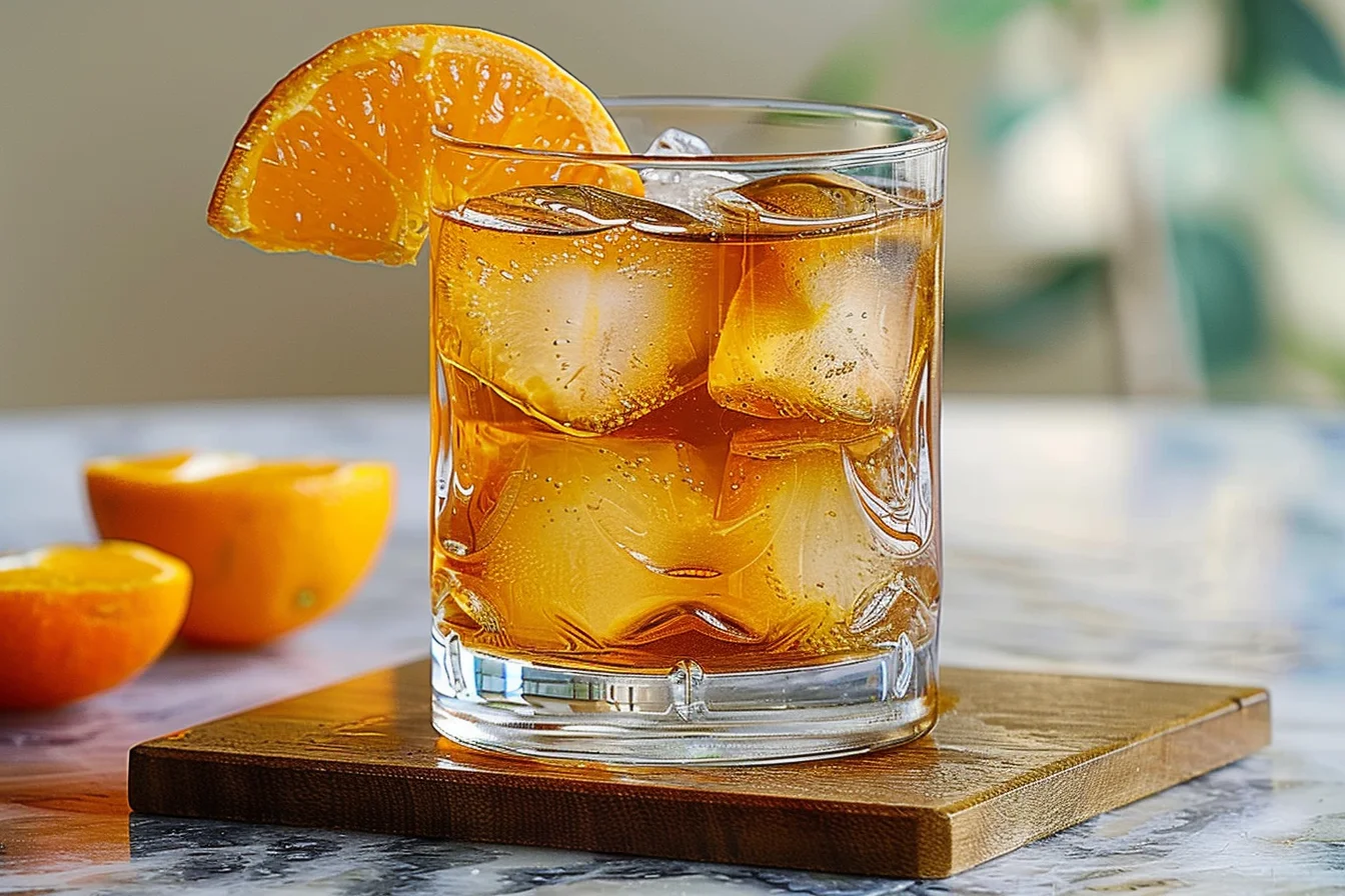 Rye Whiskey Old Fashioned with Orange Peel