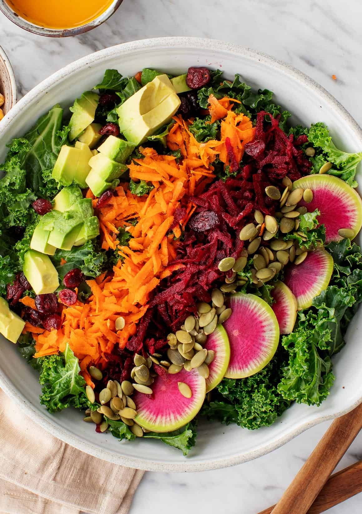 Kale and Carrot Salad with Ginger-Infused Dressing
