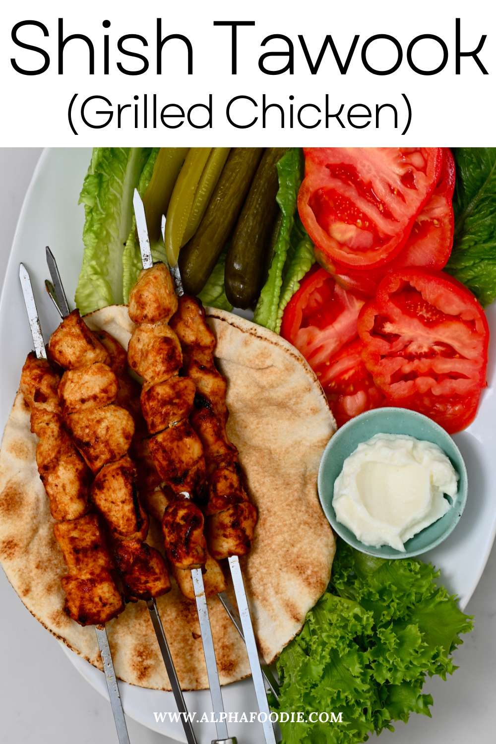 Middle Eastern Shish Tawook with Tahini Sauce