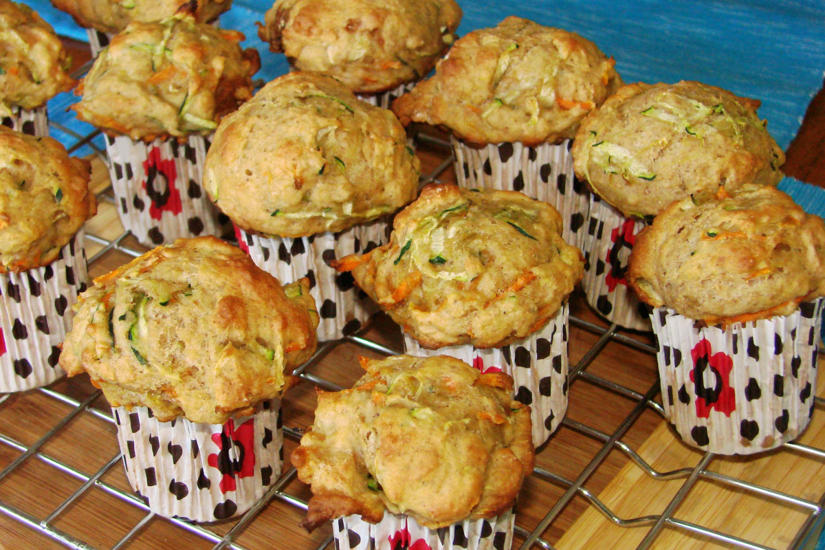 Carrot and Zucchini Chocolate Muffins