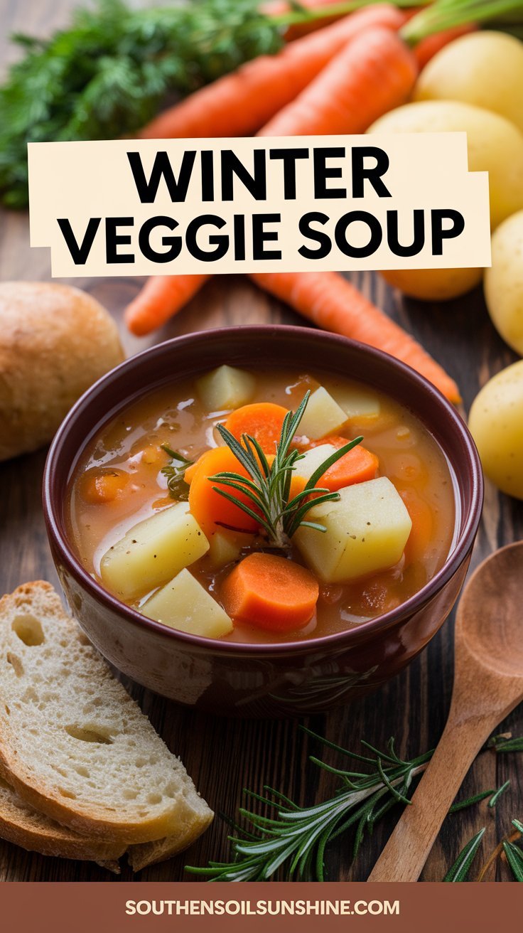 Herb-Infused Vegetable Soup with Parmesan