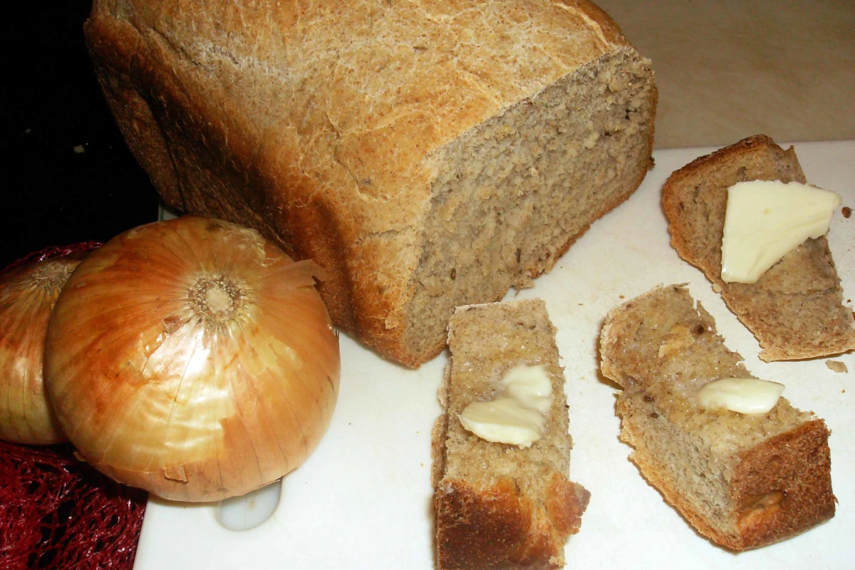 Danish Rye Bread Loaf with Caraway Seeds