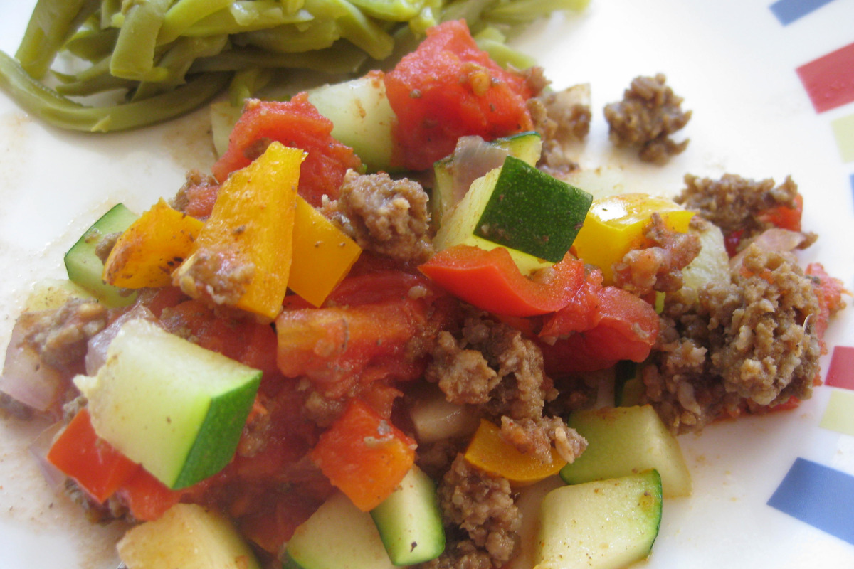 Cheesy Beef and Zucchini Skillet