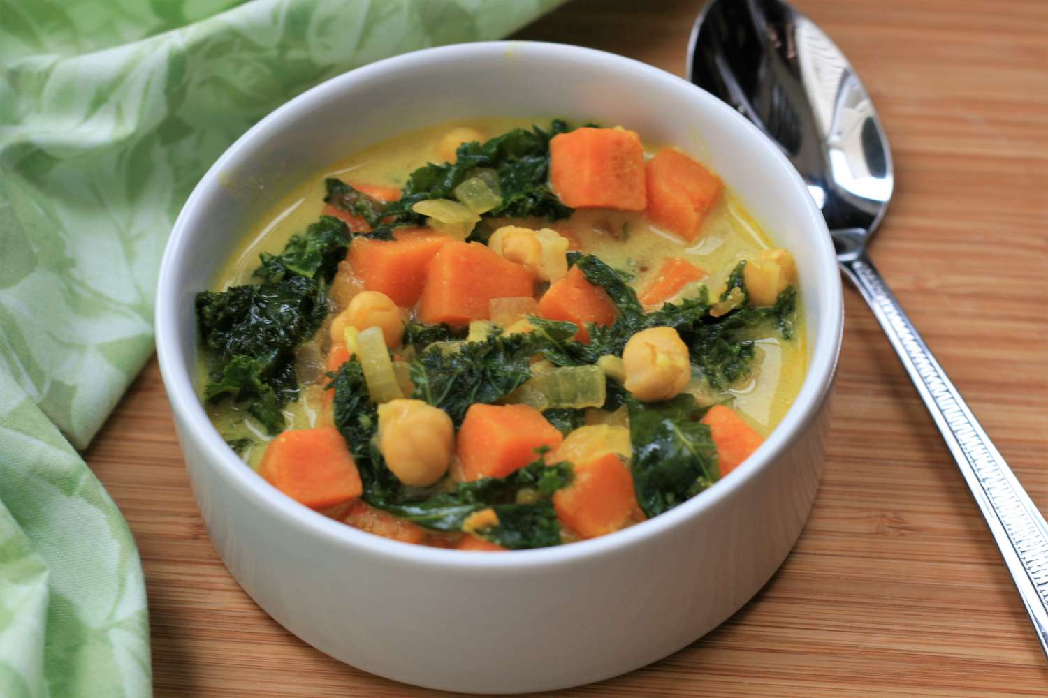 Maple-Glazed Sweet Potato and Kale Soup
