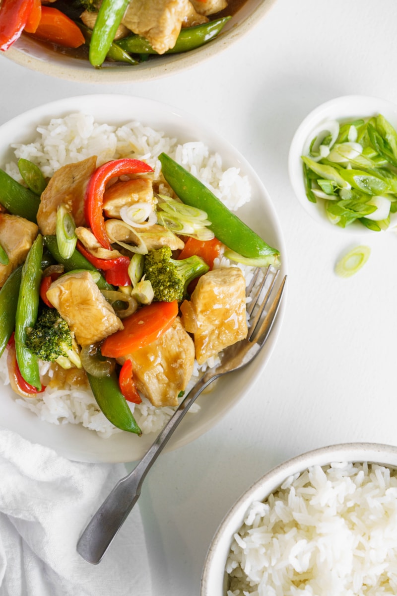 Teriyaki Chicken Stir-Fry with Jasmine Rice