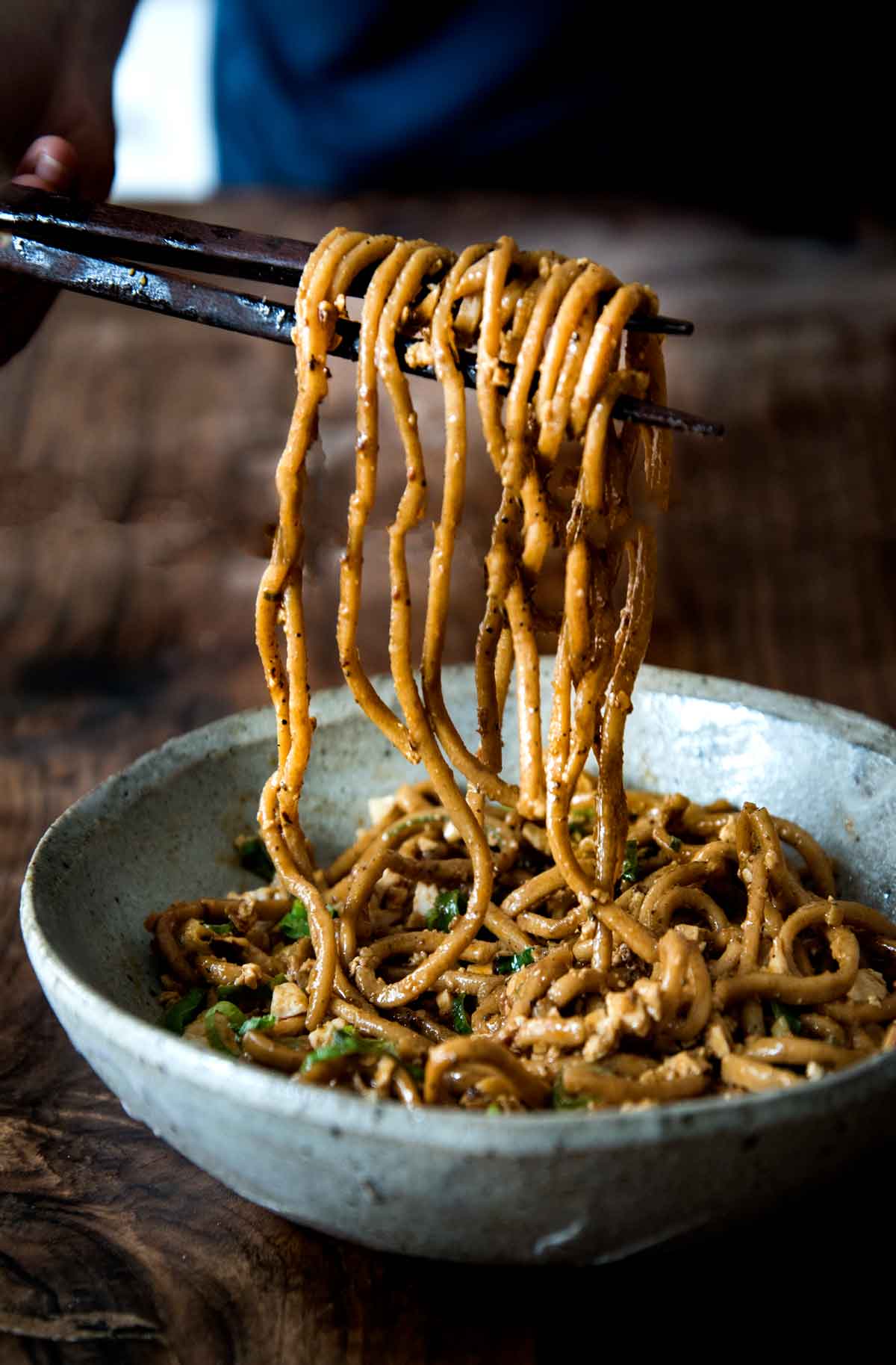 Sichuan Spiced Noodles with Crispy Tofu