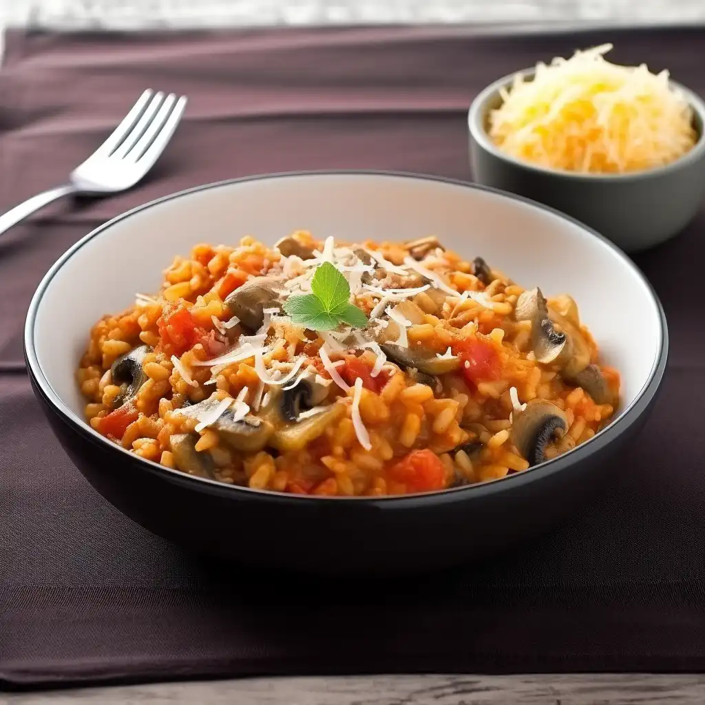 Roasted Tomato and Mushroom Risotto