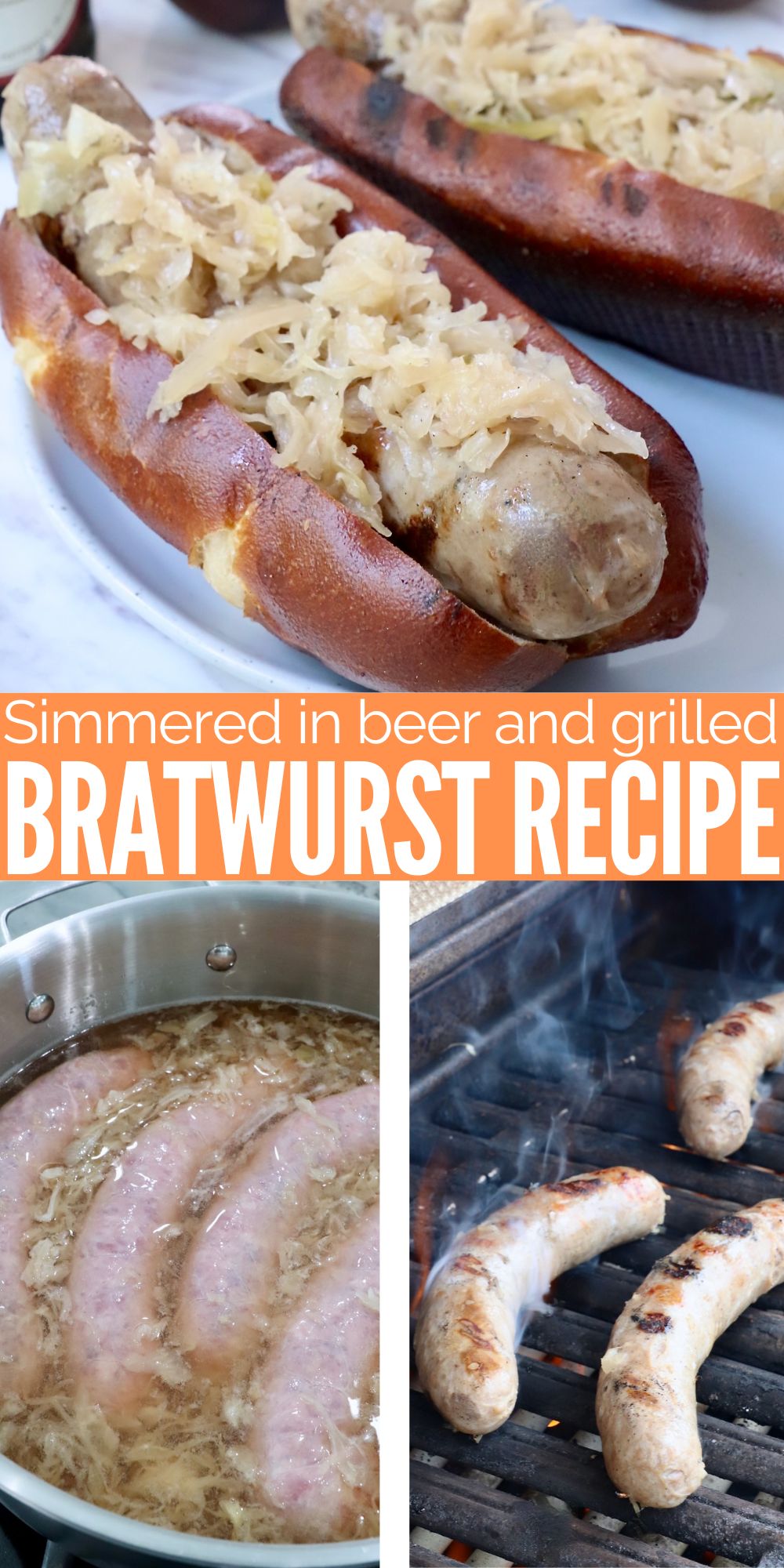 Grilled Bratwurst with Apple-Sauerkraut and Dill Mustard