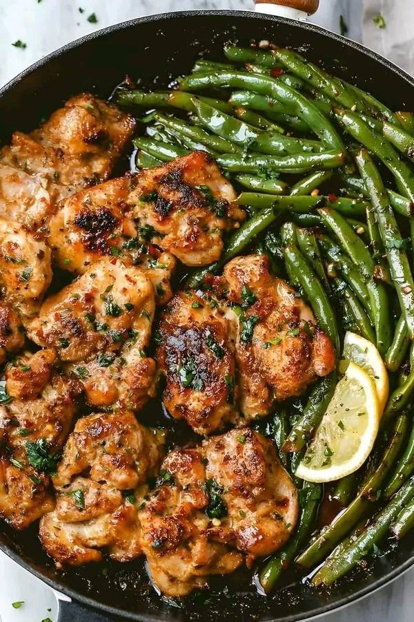 Turmeric-Spiced Chicken Thighs with Green Beans