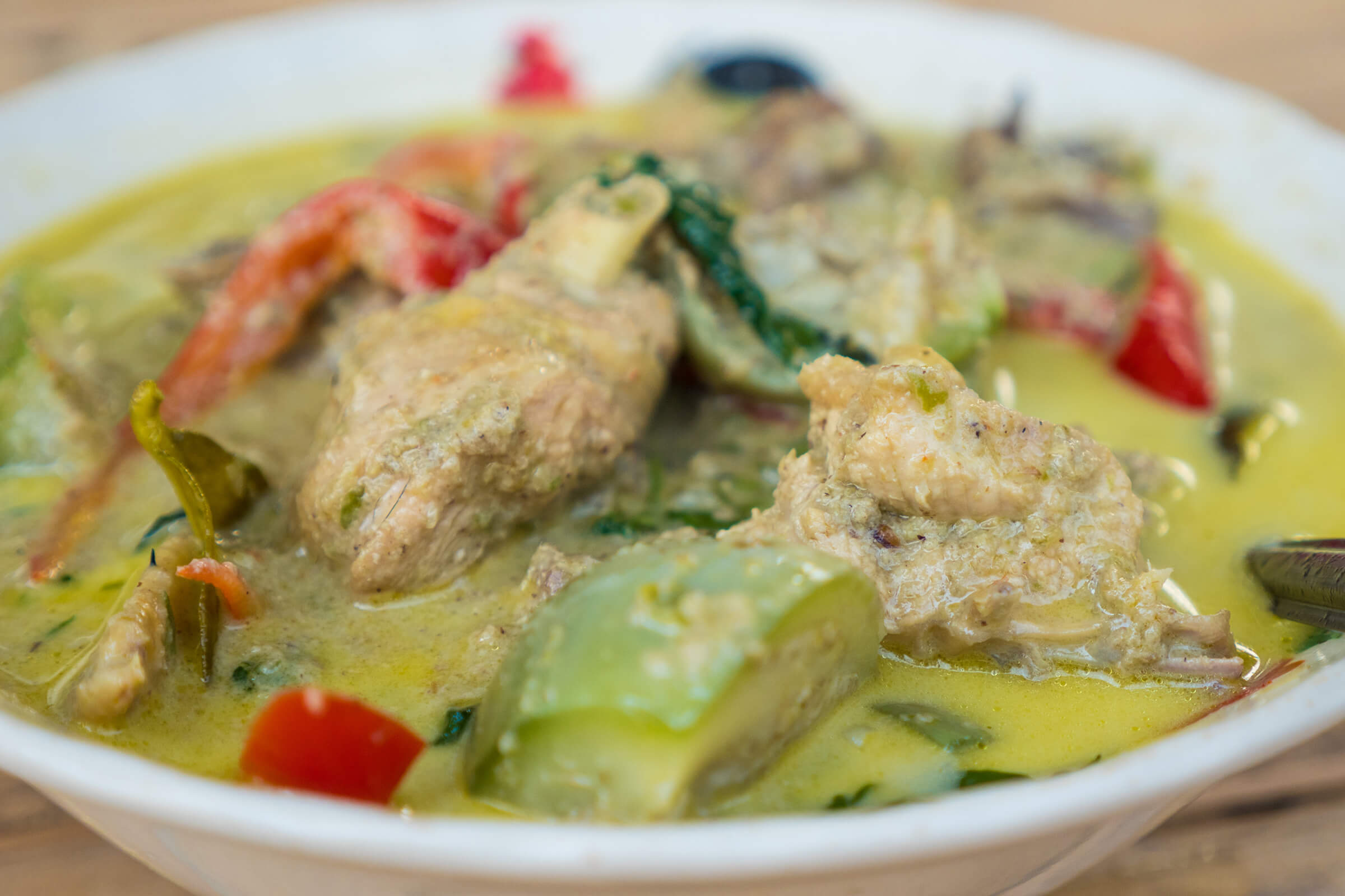 Authentic Thai Green Curry with Coconut Milk