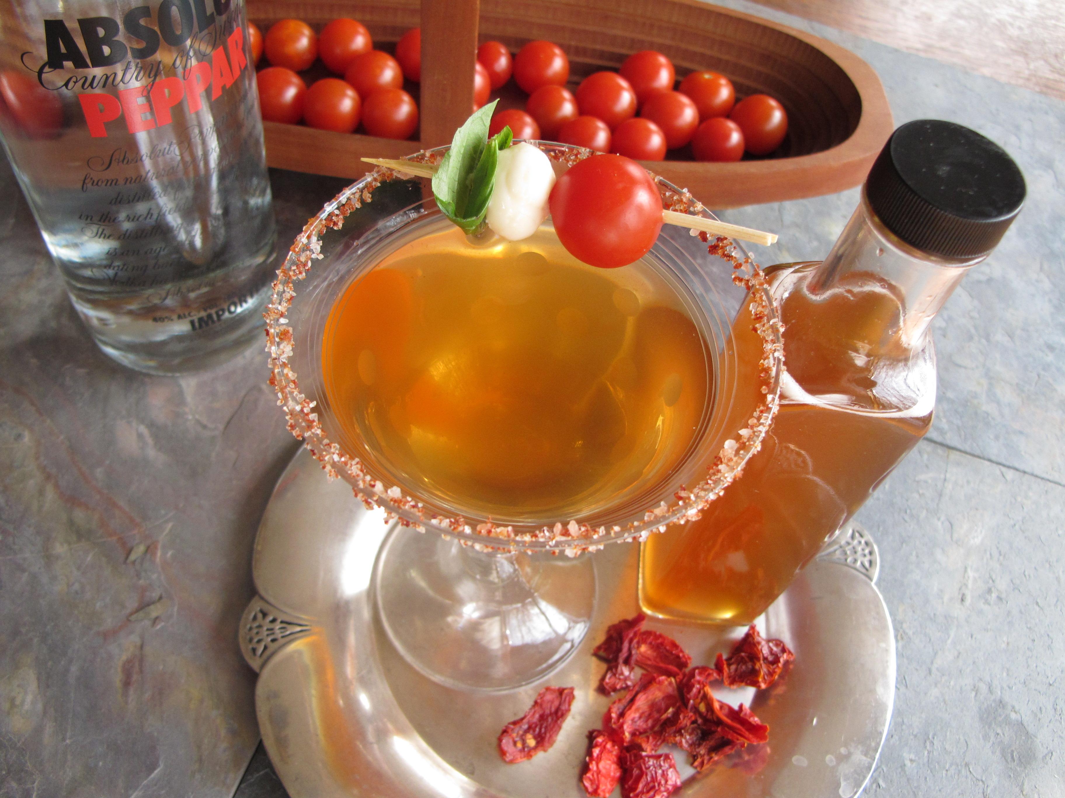 Smoked Tomato Martini with Liquid Smoke