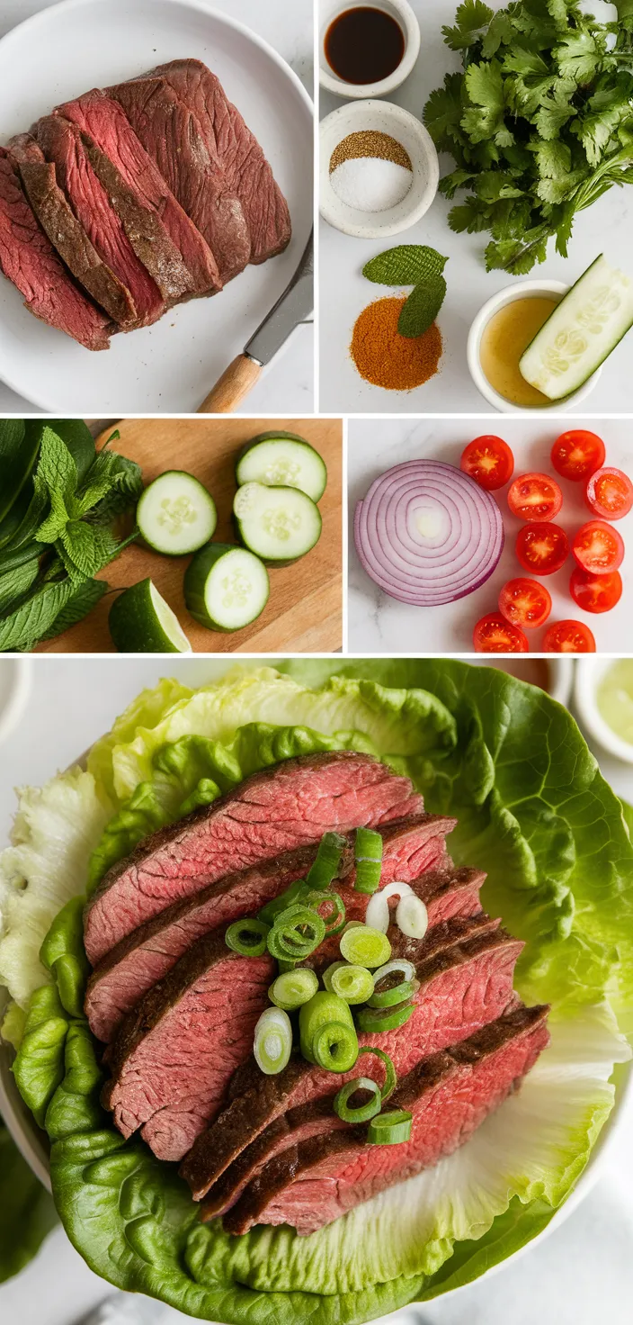Spicy Beef Salad with Lao Herbs and Lime