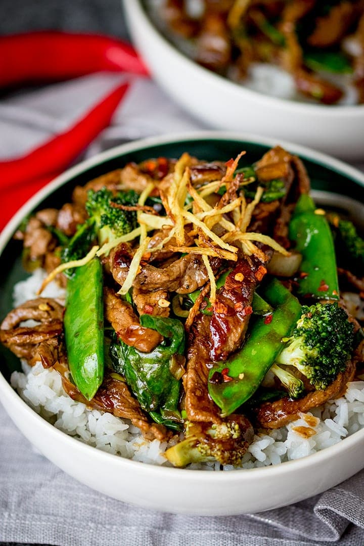 Beef and Broccoli Stir-Fry with Fresh Ginger