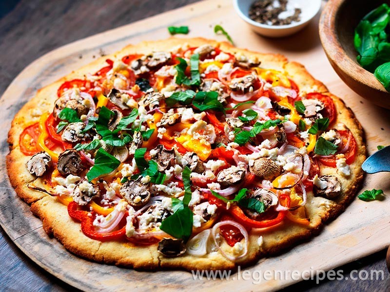 Buffalo Mozzarella and Roasted Vegetable Pizza