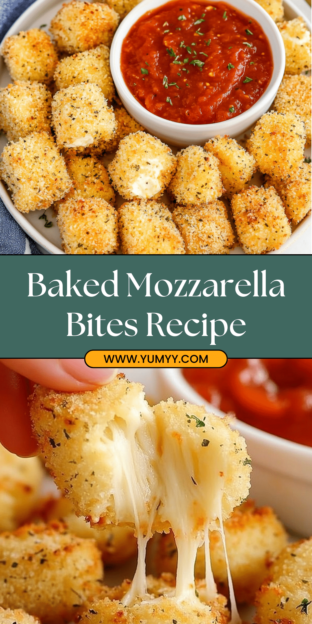Baked Chicken and Pasta Bites with Mozzarella