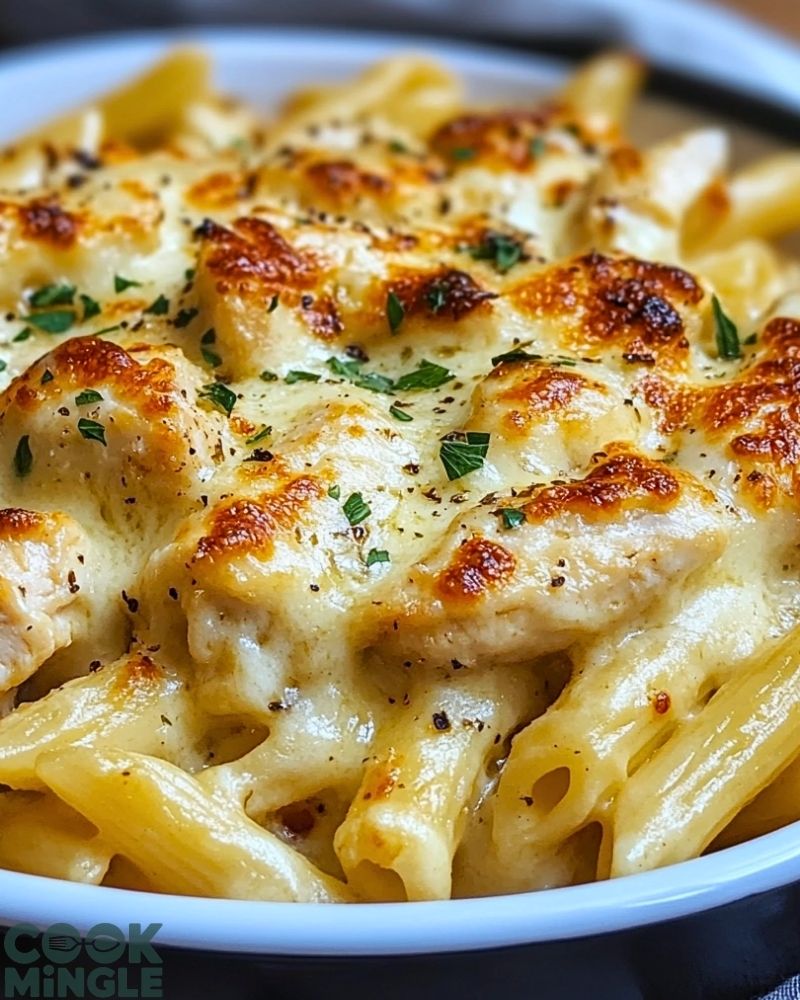 Baked Chicken and Pasta Bites with Mozzarella