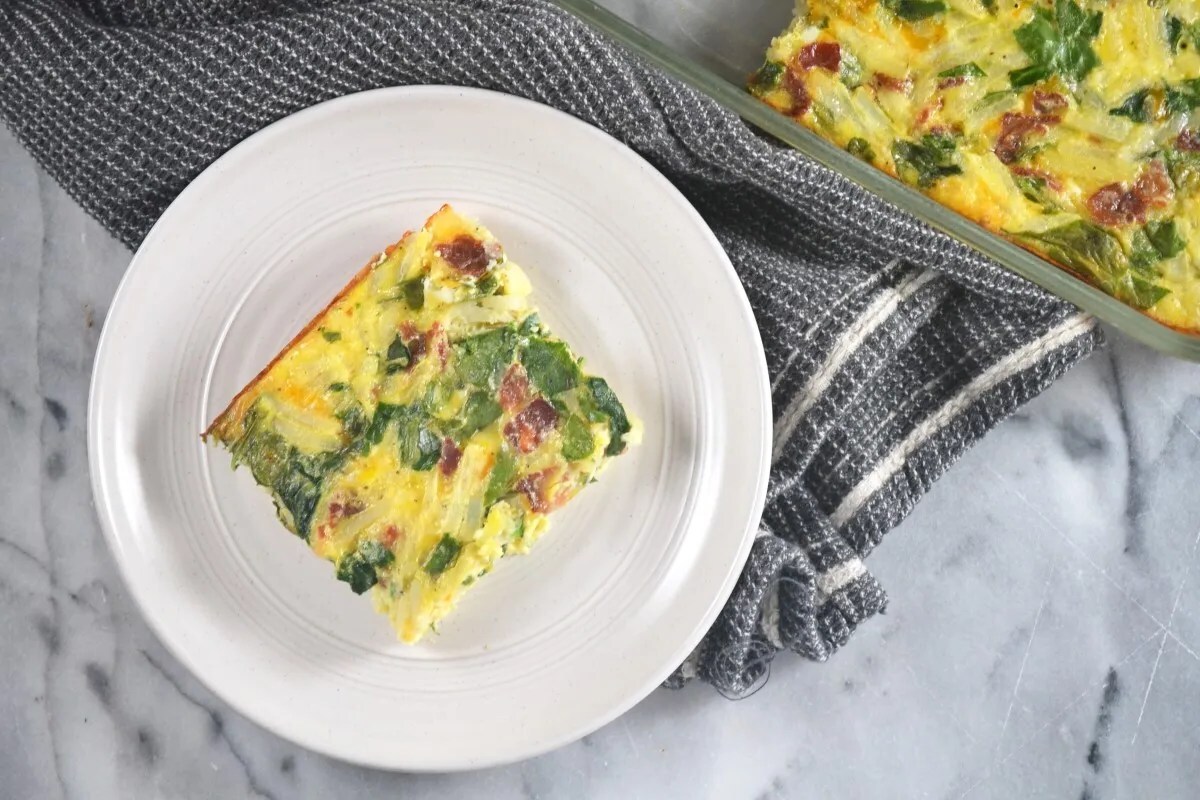 Savory Egg and Bacon Skillet with Spinach