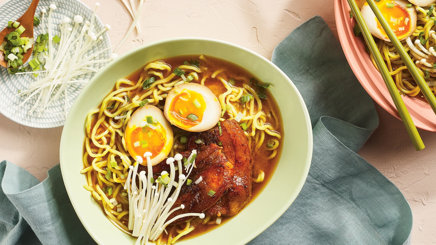 Miso-Glazed Pork Belly Ramen with Soft-Boiled Egg