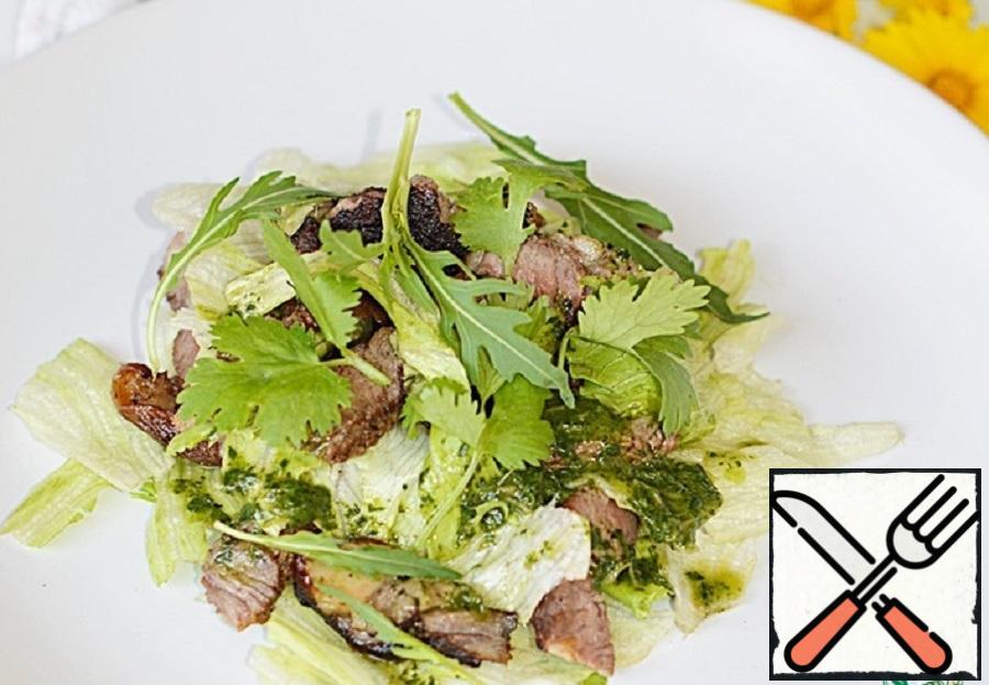 Grilled Falkland Mutton with Pea and Mint Salsa