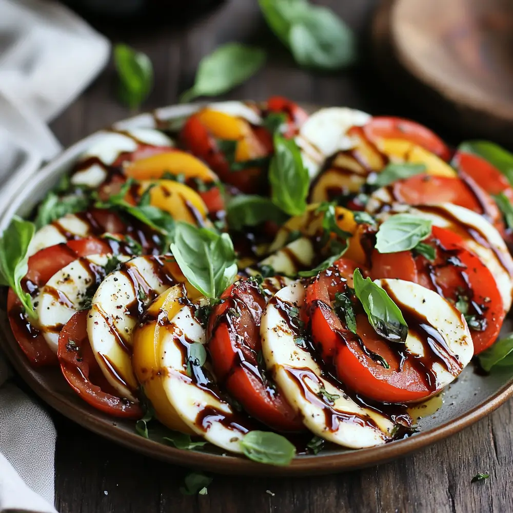 Perennial Herb Salad with Balsamic Glaze