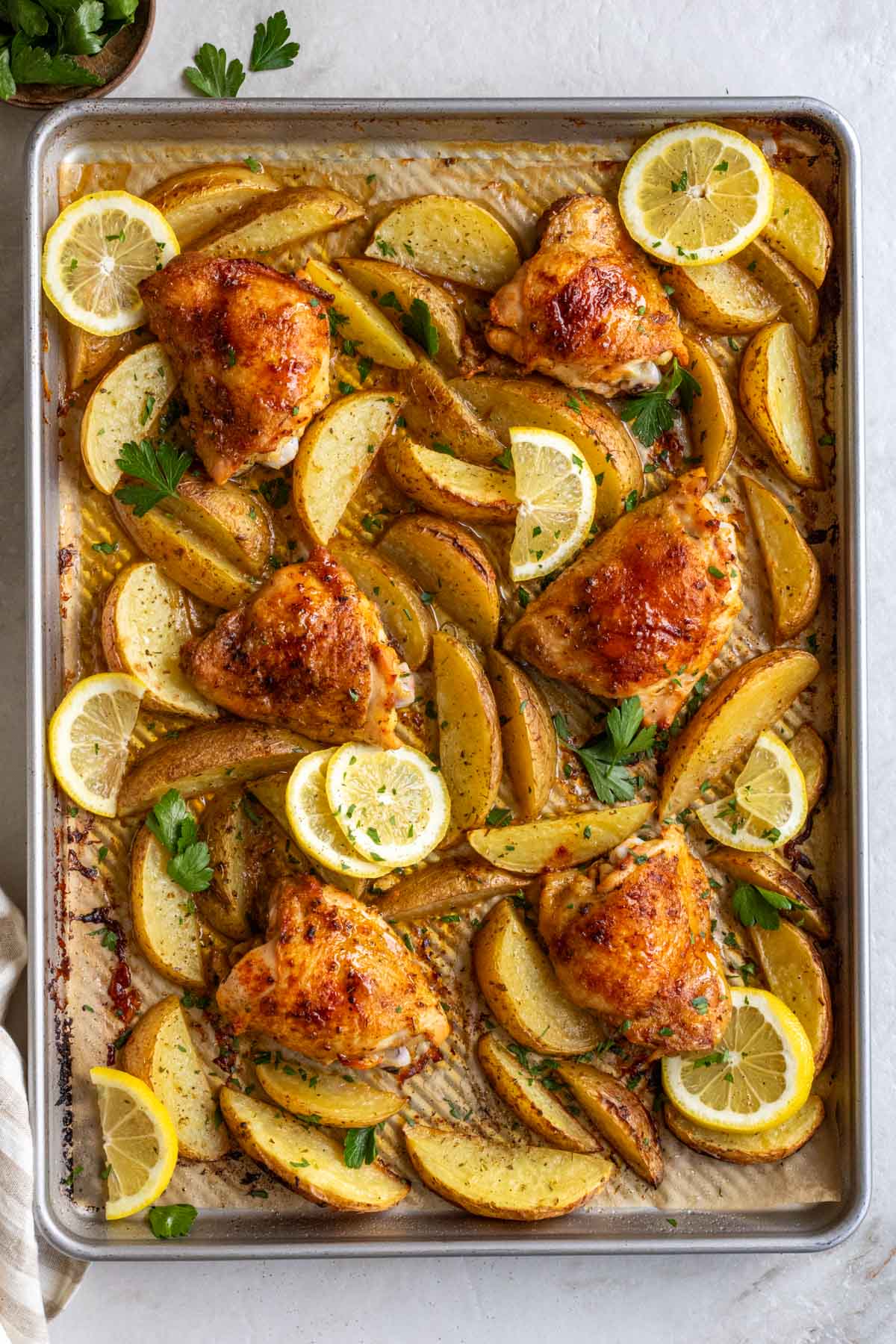 Sheet Pan Lemon-Glazed Chicken with Roasted Potatoes