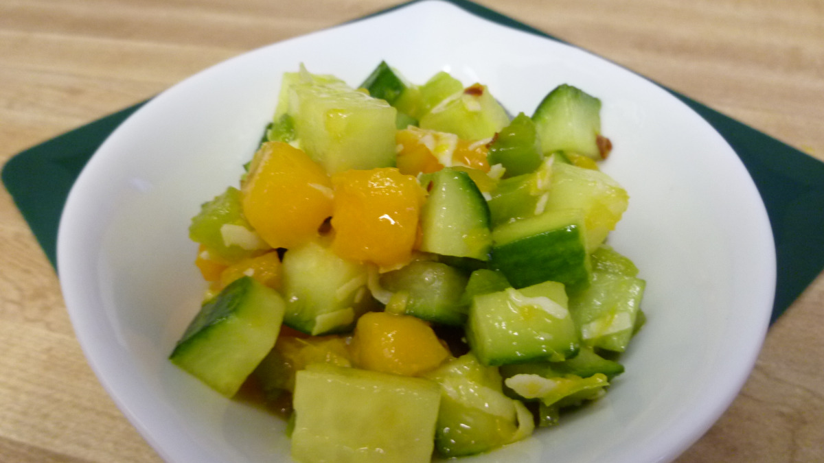 Mango-Cucumber Coconut Salad with Lime Dressing