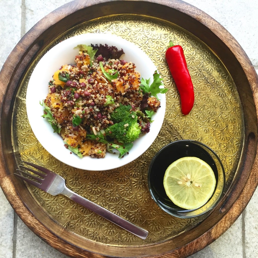 Spicy Lime-Cilantro Spinach Quinoa Bowl