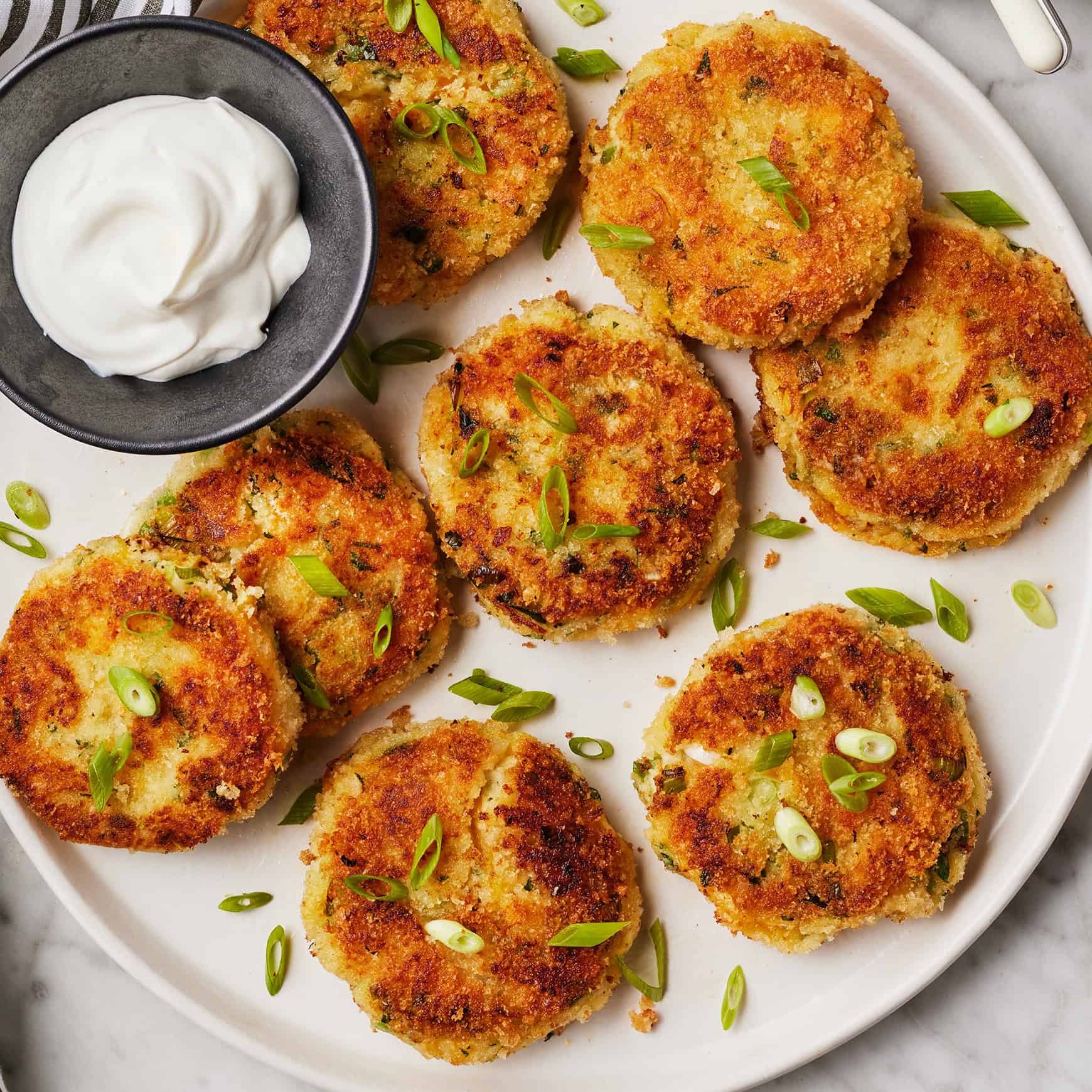Potato and Flour Pancakes with Scallions