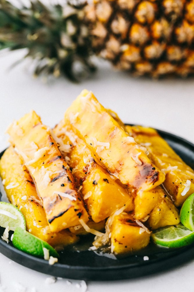 Grilled Pineapple-Sweet Potato with Coconut Glaze