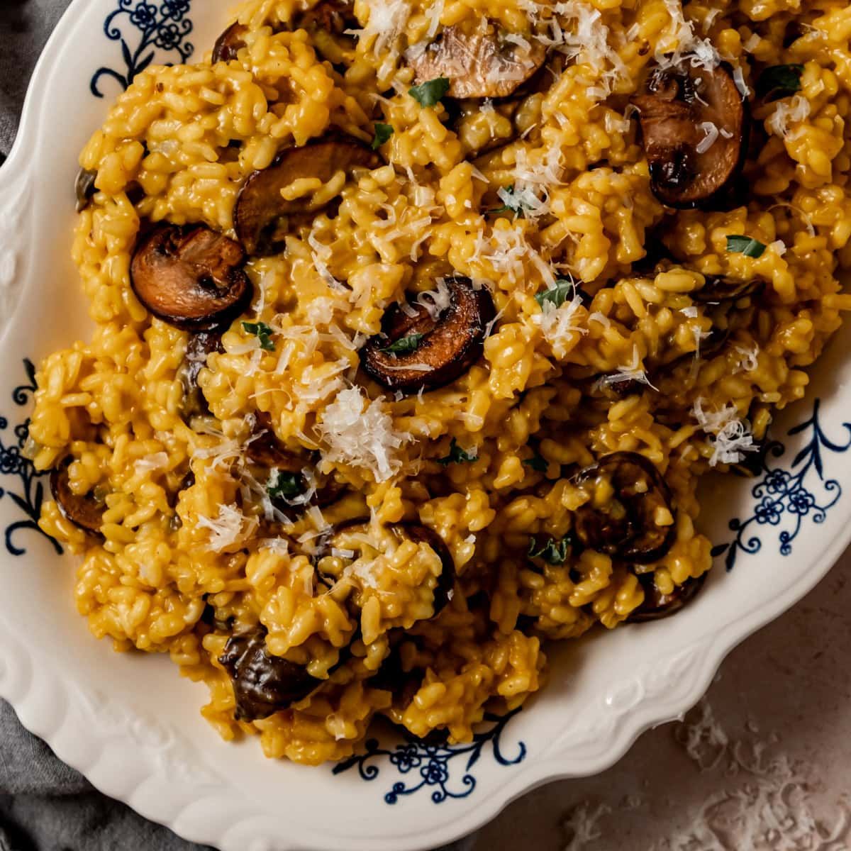Saffron Mushroom Arborio Rice