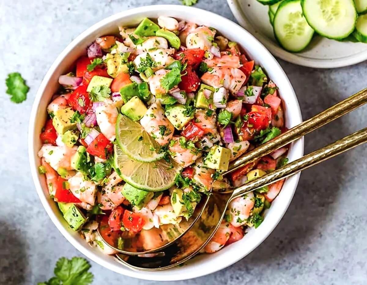 Sautéed Shrimp with Avocado and Lime