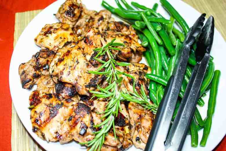 Herb-Infused Grilled Chicken Thighs with Lemon-Herb Glaze