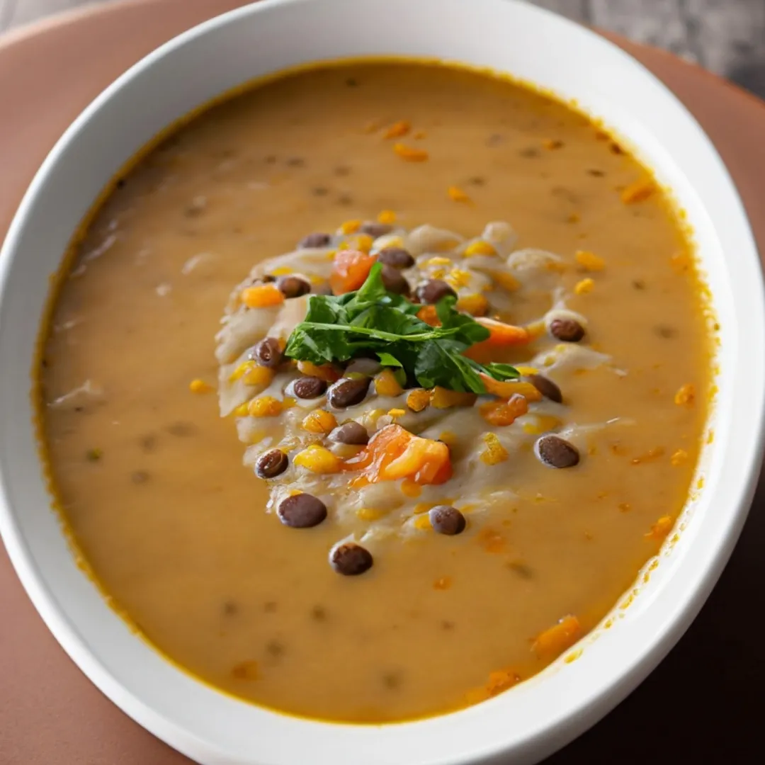 One-Pot Creamy Coconut Lentil Soup with Ginger