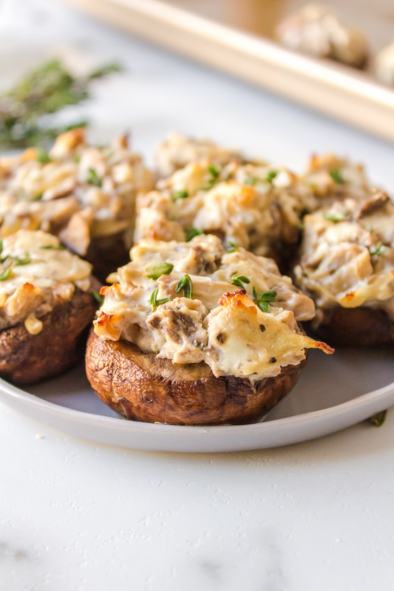 Mediterranean Stuffed Mushrooms with Goat Cheese