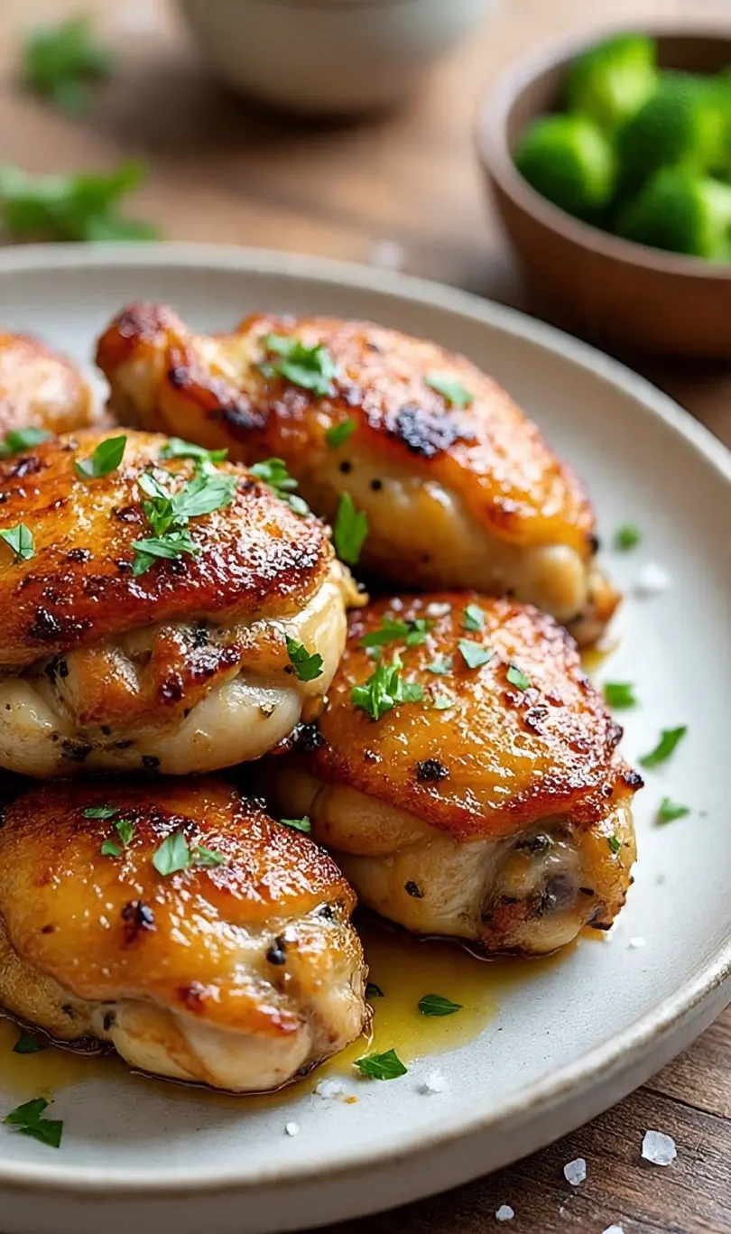 Sautéed Chicken Thighs with Garlic-Herb Butter