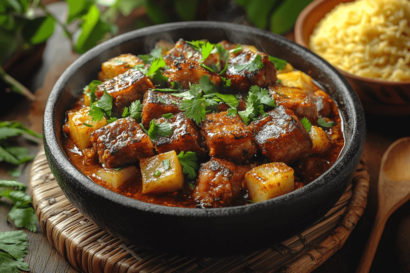 Mirin-Braised Pork Belly with Daikon
