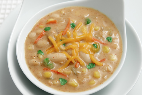 Smoky Corn and White Bean Chowder